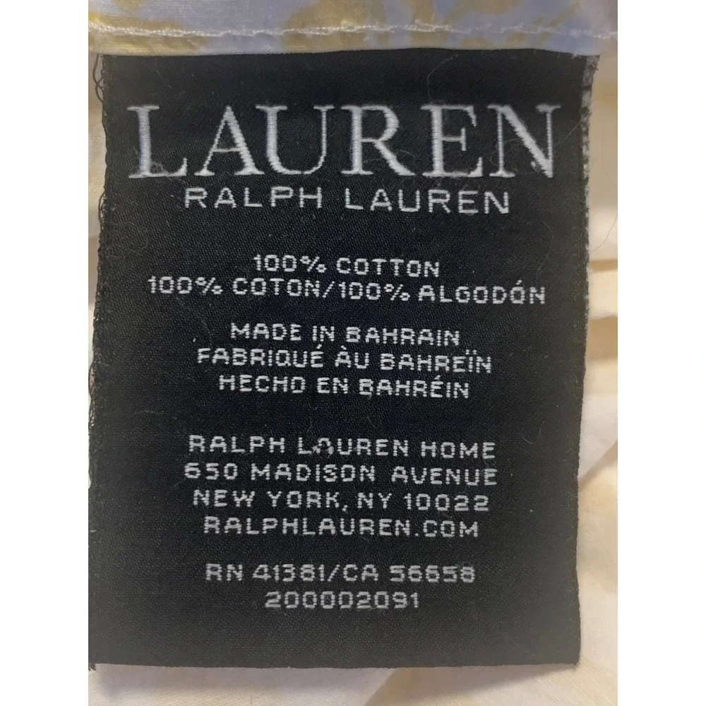 Lauren Ralph Lauren Home  Floral Flat Sheet 100% Cotton Cottagecore  Bedding